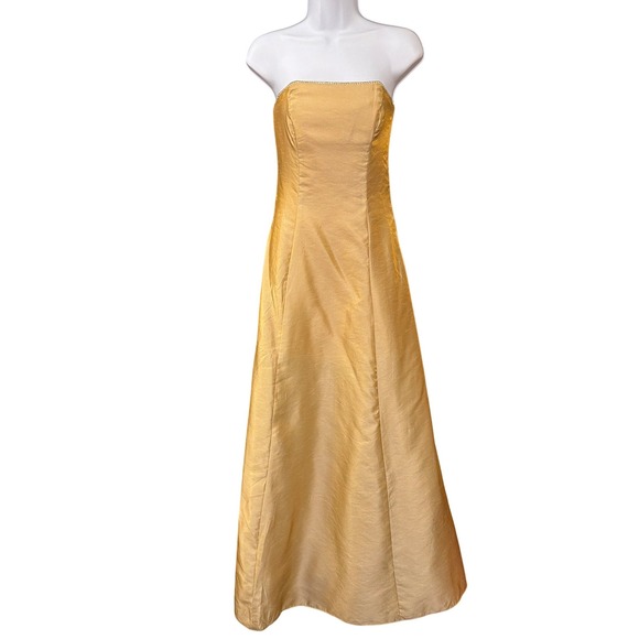Jump Apparel Co Dresses & Skirts - Vintage Y2K Jump Apparel Co Strapless Gown Gold Glam Prom Formal